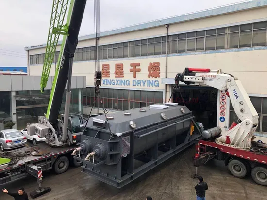 ASME Hollow Blade Sludge Rotary Drum Dryer Machine
